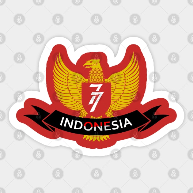 Indonesia 77 - 02 Sticker by SanTees